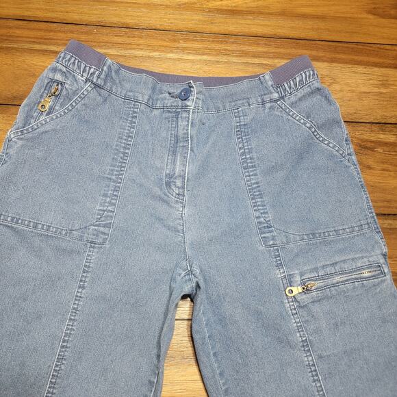 Allison Daley Denim Cargo Capris - Size 12 - Picture 2 of 6